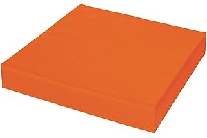 FOAMHAVEN Waterproof Garden Seat Pads – 4cm Thick Cushions for Outdoor & Indoor Chairs, High-Density Foam, Anti-Slip, Washable Cover- Patio, Dining, Sofa & Bench Use (Orange, 45 x 45 cm (18" x 18"))
