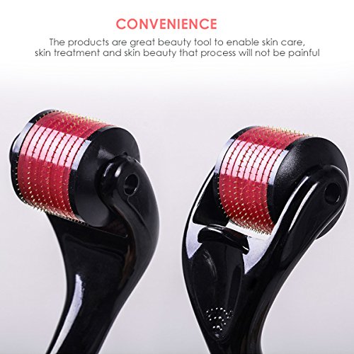 Aokayy 1mm Dermaroller Master mit 540 Mikronadeln aus Edelstahl für die Regeneration der Haut Gegen Hautverfärbungen Dehnungsstreifen Hautrauhigkeit, Aging Falten Aknenarben Cellulite - 3