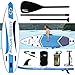 Produktbild AQUA SPIRIT SUP Aufblasbare Boards für Stand-Up Paddling Paddel Board Set Mit verstellbarem Paddle, Tragetasche, Sportflasche und Sicherungsleine, 300x80x12.5cm ISUP (Paddle Board mit Flasche)
