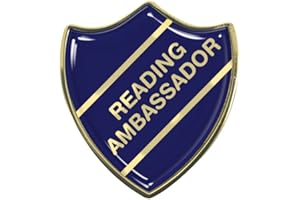 Capricornone Reading Ambassador Gel Domed School Shield Badge (Blue)