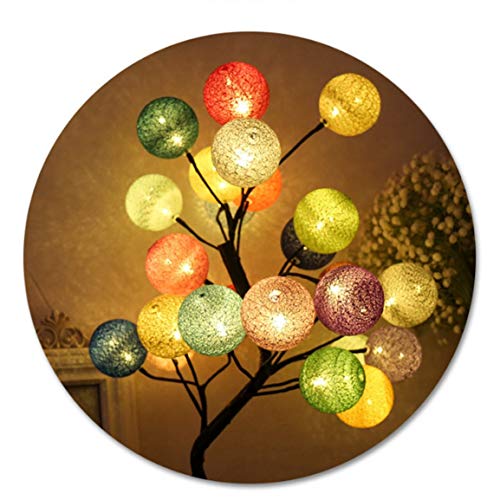 Preisvergleich Produktbild Romantische Baumwollkugel Baum Tablet Licht 45cm 24 LEDs Schreibtischlampe Geburtstagsgeschenk
