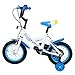 Produktbild MuGuang 12" Kinder Fahrrad Kid Balance Baby Study Lernen Reiten Bike Boys Mädchen Fahrrad mit Stützrädern mit Klingel für 3-6 Jahre (Blau)