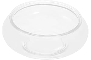 Toddmomy Large Clear Glass Fish Bowl Vase - Round Terrarium Shallow Bowl Planter for Hydroponic Water Lily, Aquatic Plant, Succulent and Air Plant S