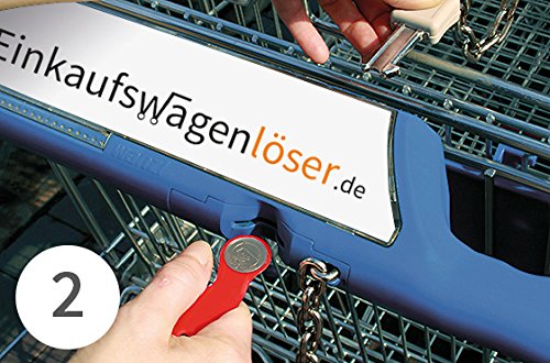 Einkaufswagenchip Smilkey „LOVE“ Edelstahl mit Schlüsselschutz - 4