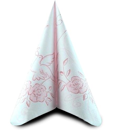 Servietten Mit Rosa Rosen-Vintage-Muster – 20 Stück, 33x33 Cm, 3-lagig