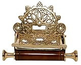 【Was Sie bekommen】 ARSUK Toilettenpapier- / Papierhalter besteht aus massivem Messing mit hochglänzendem Goldfinish und ist ungefähr 7,28
