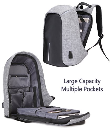 Herren Damen Laptop Rucksack mit USB-Port Wasserdicht Business Rucksack leichte Schulter Notebook Rucksack