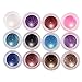 FACILLA® Set Glitter Powder Pure Nail Art Tips UV Gel Builder DIY Decoration 12 Pots