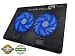 CUCCOT CP668 15.6 -17 inch Portable Laptop Cooling Pad, Best Ultra-Slim, Light Weight Notebook Chill Mat with Dual Quiet 140mm Blue LED Fans at 1,200RPM & Dual USB Ports / Notebook Stand with 2 - Level Adjustable Height - Black RS.3249.00