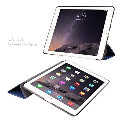 Inateck iPad Pro 9.7 Hülle – Ultra Slim Ledertasche Smart Cover mit Magnetischer Auto Sleep Wake-up Funktion und Standfunktion für iPad Pro 9.7, Blau - 4