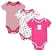 CHIC-CHIC 3PC Baby Bodysuit / Babygrow / Vest Short Sleeve Summer Cute Floral Print Toddler Boys Girls (0-3, Sutterfly Stripe Owl)