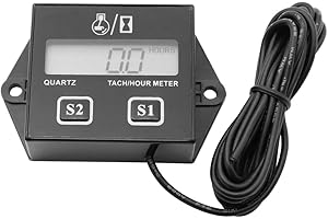 NAVESO Drehzahlmesser Digital Induktiv, Induktiver Drehzahlmesser, Drehzahlmesser Digital 2 Takt für Kettensägen, Rasenmäher und Motorräder
