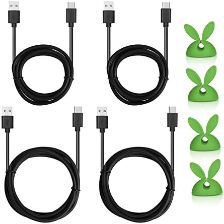 USB Type C Cable [4-Pack]Charging&Data Transfer Cable for the MacBook Pro 2016,Nexus 6P 5X, Samsung Galaxy S8, OnePlus 3, Huawei P9/Honor 8 / V8, Xiaomi 5/5S,Google Pixel, LG G5/G6, HTC 10 and more