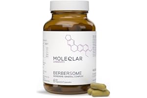 ‎MOLEQLAR MoleQlar Berbersome 60 Kapseln - Berberin, Zink & Chrom - Nahrungsergänzungsmittel mit 550mg Berberin-Komplex pro Kapsel - 10-fache Bioverfügbarkeit