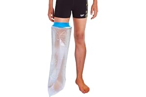 (Upgraded Leg Cast Cover) - Waterproof Leg Cast Cover for Shower, Adult Full Leg Cast Shower Protector, Watertight Shower Bandage Wound Protector for Broken Leg, Knee, Foot, Ankle Wound, Burns Reus...