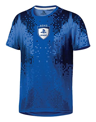 Preisvergleich Produktbild PlayStation - League 8-Bit Herren T-Shirt - Blau, Große:S