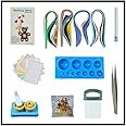 Beads & Crafts: Paper Quilling Tools Kit with Advanced Quilling Guiding Book, Quilling Needle, Background Cards, 5mm Quilling Strips (400pcs), Earing Hooks, Tooth Picks, Flower Making Raw Materials