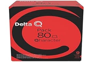 Delta Cafés - Delta Q - Cápsulas de Café Molido Qharacter - Espresso Intenso con Notas de Caramelo y Frutos Secos - Intensida
