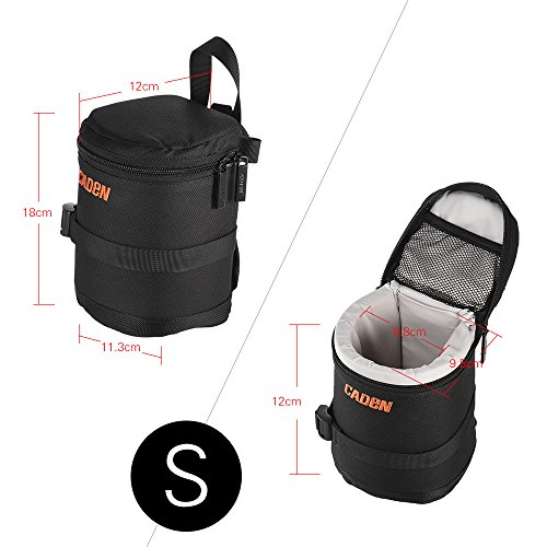 CADEN S   M   L Camera Lens Case Kit   paisse de Eatra antichoc de protection lentille sac pochette protecteur pour Canon Nikon Sony Tamron Sigma w   sangle