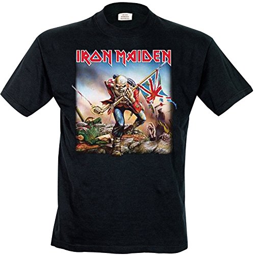 Collectors Mine - Camiseta de Iron Maiden con cuello redondo de manga corta para hombre, color negro, talla S