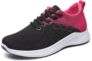 Padgene Womens Running Shoes Sports Trainers Breathable Lightweight Sneakers Air Cushion Low Top Footwear Waking Fitness Lace up Shoes for Walking Gym Jogging Fitness Athletic Casual
