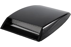 Gorgeri universel voiture décorative débit d'air prise scoop capot évent autocollant couverture capot froid air débit admission montage(noir)