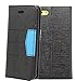 Price comparison product image NWNK13® iPhone 5C Magnetic Book With Gel Frame Premium Leather Flip Case Cover Plus Screen Protector & Screen Polishing Cloth (Black Blue)