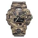 Große Herren Militär Uhren Camouflage Sport Digitaluhr mit Hintergrundbeleuchtung Alarm Uhren für Männer