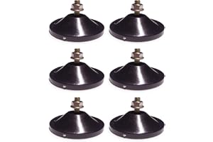 M6 – D 5,5 cm (2,1 tum) stark förtjockad kant PVC-skruv sugkoppskrok med låsmutter för förbättrad sugning, 6 stycken, rekomme