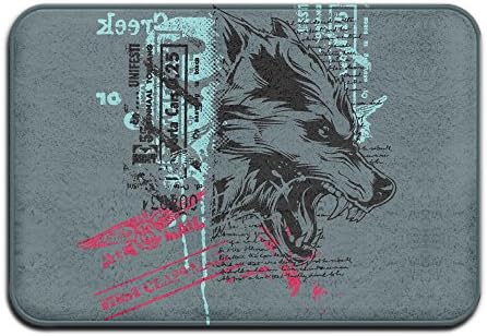 Ferocious Wolf Personality Home Decor Entryways Welcome Mat Entrance Floor Mat Rug Indoor/Outdoor/Front/Bathroom Door Mat 40cm60cm