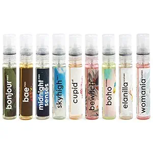 Adiveda Natural Perfume Trial Set for Men & Women , Combo Set of 9 - 12ml Each