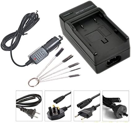 Xjgmao® NP-FV50 NP-FV100 NP-FV70 AC/DC Wall Battery Charger with Car Adapter For Sony NPFV50, NPFV70, NPFV100 DCR-SR15 SR21 SR68 SR88 SX15 SX21 SX44 SX45 SX63 SX65 SX83 SX85 HDR-CX105 CX110 CX115 CX130 CX150 CX155 CX160 CX190 CX200 CX210 CX220 CX230 CX260V CX290 CX300 CX305 CX350V CX360V CX380 CX430V CX520V Camera