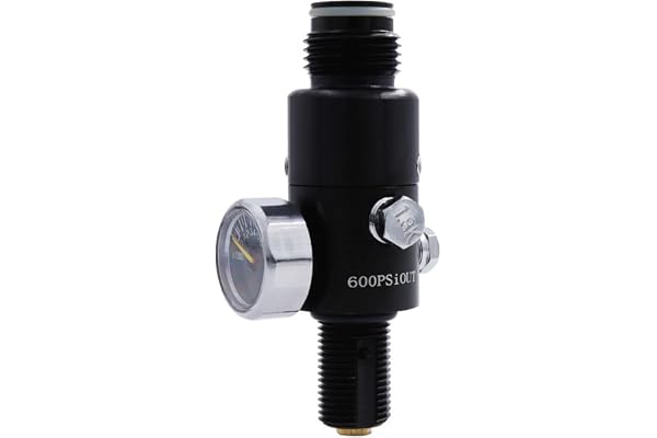 TUXING 4500PSI Paintball lufttankregulator & ventil Guage, hållbar aluminium paintball regulator, för industriell (inlopp 4500psi, utlopp 2200psi), M18 * 1.5