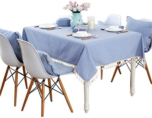 BYTQ® TABLEcloth Striped European TABLE Cloth Party Wedding Decoration TABLE Runner Cloth Cover , blue , 100*140cm