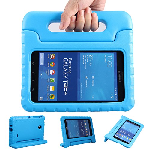 NEWSTYLE Samsung Galaxy Tab 4 7.0 Kinder Hülle Case mit umwandelbarer Handgriff Superleichte Stoßfeste Schutzhülle Tasche Cover für Samsung Tab 4 SM-T230/T231/T235 (7 Zoll) – Blau - 2
