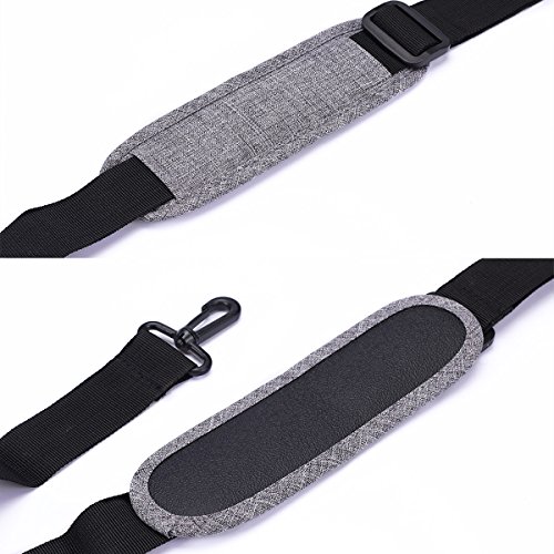 J-Bonest 15,6 Zoll Tragbar Laptop Tasche mit Schultergurt, Tragender Schulter-Beutel Hülle Tasche Aktentasche für Laptops / MacBook / Notebook (Grey) - 8