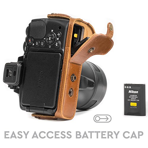 MegaGear MG980 Etui de Protection avec Bandouli re Acc s batterie en Cuir pour Appareil photo Nikon Coolpix P900 P900S Marron clair reviews MegaGear MG980 Etui de Protection avec Bandouli re Acc s batterie en Cuir pour Appareil photo Nikon Coolpix P900 P900S Marron clair