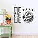 Produktbild ljmljm Schwarzer 58x72cm Bayern Fußball Team Slogan Geschnitzte dekorative Wandaufkleber