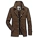 Produktbild Bovake Herren Jacke Lang Parka Slim Fit Windjacke Strickjacke Mode Winterjacke Baumwolle Mantel Taste Tops Longsleeve