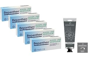 Bepanthen Augen und Nasensalbe Sparset 5 x 10 g Augensalbe inklusive einer Handcreme ODER Handseife von Apotheken-Express