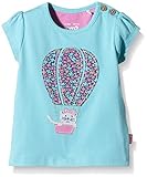 Kite Baby-Girls Kitty Balloon Crew Neck Short Sleeve T-Shirt, Blue (Aqua), 3-6 Months