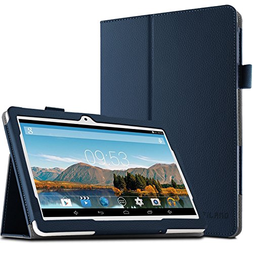 Artizlee 10 Zoll Tablet PC ATL-21 Hülle Case- Infiland Slim Fit Folio PU-lederne dünne Kunstleder Schutzhülle Cover Tasche für 10.1" Android Tablet-PC Inklusive Artizlee 10 Zoll (10.1") Tablet PC ATL-211024x600, WEW-1 10,1" Zoll Pad Tablet PC, 2016 Newest DHL Metal Tablet PC ( Überprüfen Sie bitte die Details der kompatibelen Tablet-Modell-Liste in Produktbeschreibung)(Dunkleblau)
