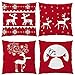 Produktbild CLOOM_Haushalt Cloom 4PC Kissenbezug Weihnachten Dekoration Home Sofa Dekor Glitzer Kissenbezug Startseite Schlafzimmer Sofakissen Kissenabdeckung Bettwäsche Deko Kissenhülle Dekor Kissen 45x45cm (G)