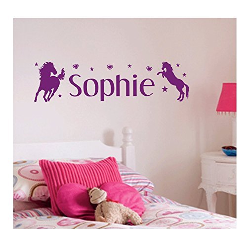 Personalised Horse Wall Sticker, Any Name, Any Colour, Childs Bedroom.