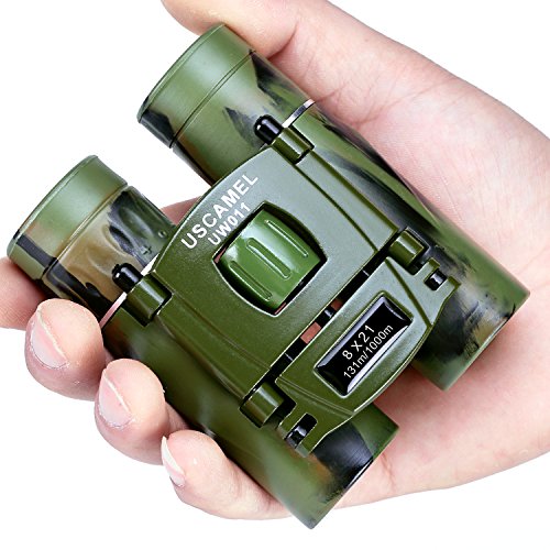 Prismáticos Compacto 8x21, Prismáticos Mini para Niños, Ideales para Observación de Aves, Acampada, Caza, Ópera, Conciertos