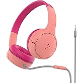 Belkin Casque audio filaire SoundForm Mini (pour enfants, circum-aural, micro intégré, pour apprentissage en ligne, école, vo