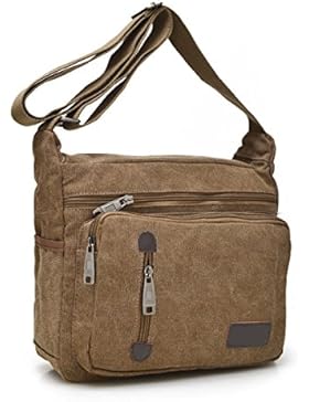 Männer Vintage-Leinwand Schulter Ipad Messenger Tote Schule Outdoor Tasche,C-30cm*9cm*25cm