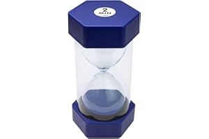 TeacherFav Sand Timer for Kids- 2 Minute Blue -6.3 inches Hourglass Acrylic Covered Clock for Classroom, Home & Kids Room-Large Single Pack