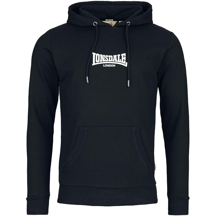 Lonsdale Dowpot herenjas, zwart/marl grijs/wit, M