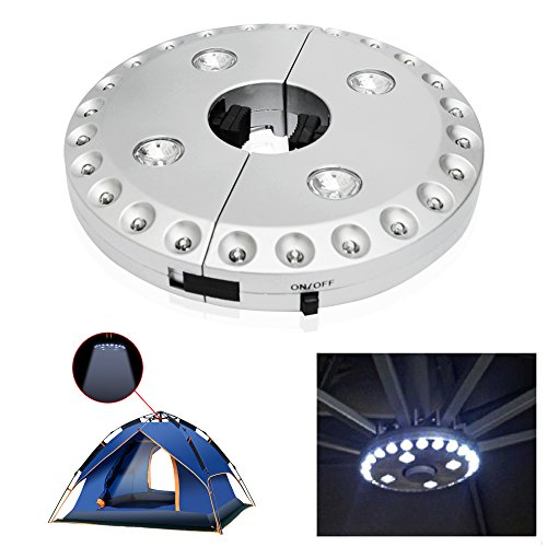 SOAIY® 28 LEDs 3 Modi Sonnenschirm Lampe dimmbar Zelt Licht Camping Beleuchtung 4 AA Batteriebetrieben Nachtlicht Garten Outdoor - 6